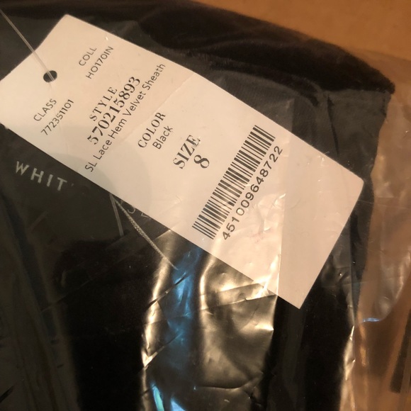 WHBM NWT Dress Velvet Sheath - Picture 7 of 7